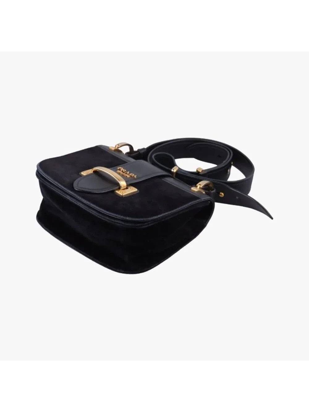 Prada Pioneer Black Leather 25 Shoulder